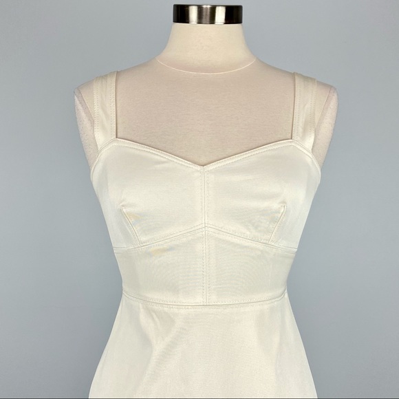 J Crew Ivory Faille Stretch Sheath Dress 4 - Picture 4 of 13